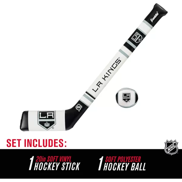 Franklin Sports NHL Team Mini Soft Hockey Stick Set  NHL Team Soft Foam Mini Hockey Stick and Ball  Great Toy for KidsLos Angeles Kings