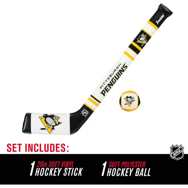 Franklin Sports NHL Team Mini Soft Hockey Stick Set  NHL Team Soft Foam Mini Hockey Stick and Ball  Great Toy for KidsPittsburgh Penguins