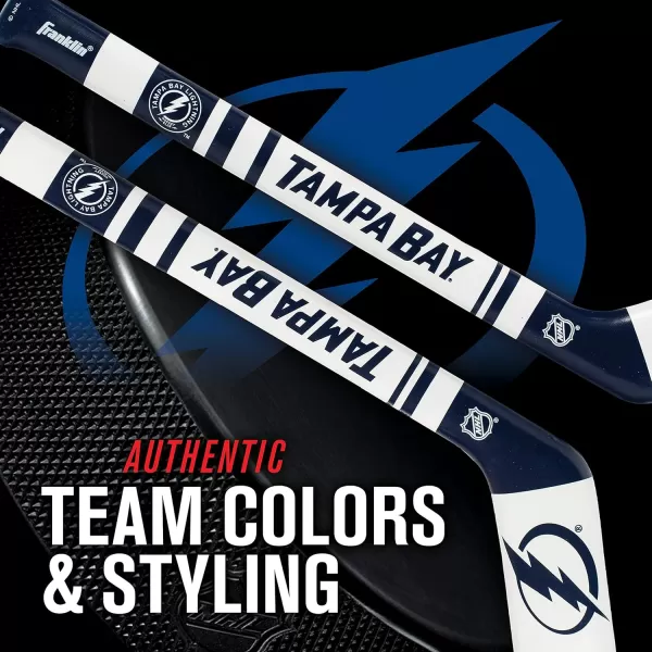 Franklin Sports NHL Team Mini Soft Hockey Stick Set  NHL Team Soft Foam Mini Hockey Stick and Ball  Great Toy for KidsTampa Bay Lightning