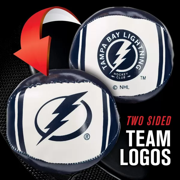 Franklin Sports NHL Team Mini Soft Hockey Stick Set  NHL Team Soft Foam Mini Hockey Stick and Ball  Great Toy for KidsTampa Bay Lightning