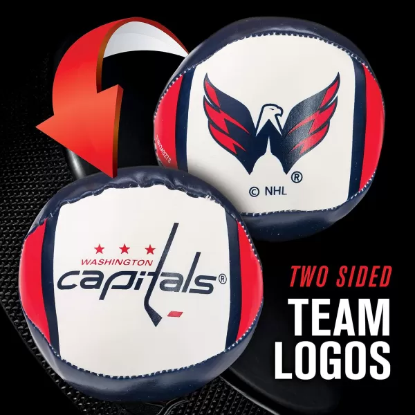 Franklin Sports NHL Team Mini Soft Hockey Stick Set  NHL Team Soft Foam Mini Hockey Stick and Ball  Great Toy for KidsWashington Capitals