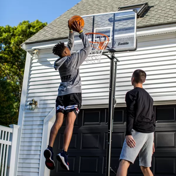 Franklin Sports Portable Driveway Basketball Hoops  Adjustable Height Outdoor Basketball Hoop Systems  44quot Inch  48quot Inch Backboard Basketball Hoops for Driveway48 Inch