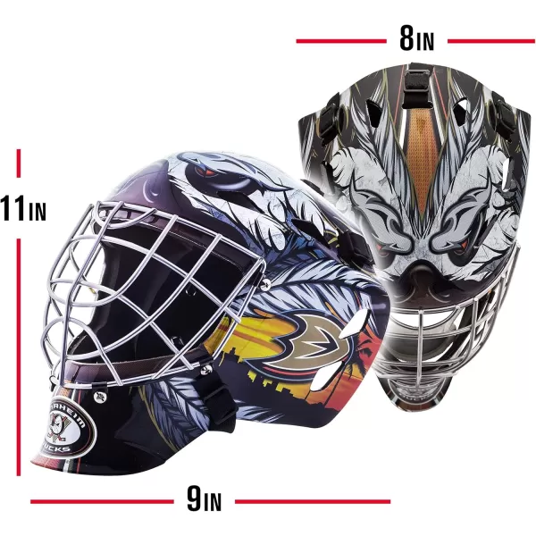 Franklin Sports Team Licensed NHL Hockey Goalie Face Mask  Goalie Mask for Kids Street Hockey  Youth NHL Team Street Hockey MasksAnaheim Ducks