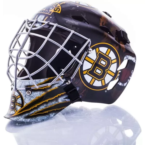 Franklin Sports Team Licensed NHL Hockey Goalie Face Mask  Goalie Mask for Kids Street Hockey  Youth NHL Team Street Hockey MasksBoston Bruins