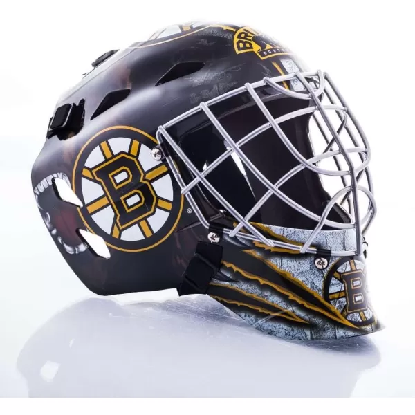 Franklin Sports Team Licensed NHL Hockey Goalie Face Mask  Goalie Mask for Kids Street Hockey  Youth NHL Team Street Hockey MasksBoston Bruins