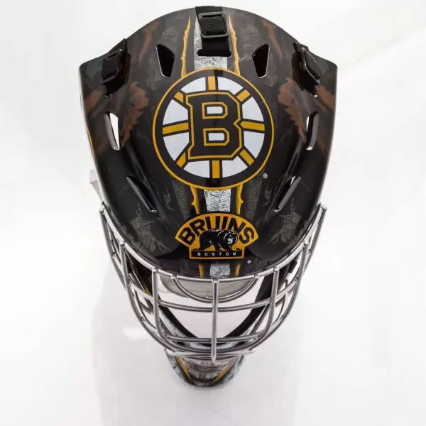 Franklin Sports Team Licensed NHL Hockey Goalie Face Mask  Goalie Mask for Kids Street Hockey  Youth NHL Team Street Hockey MasksBoston Bruins
