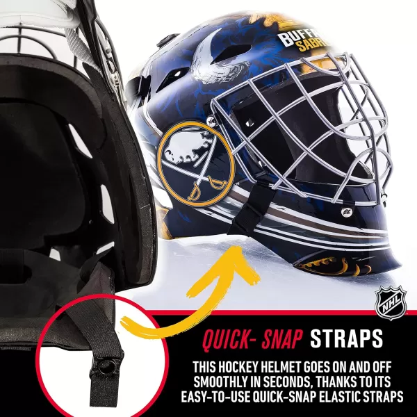 Franklin Sports Team Licensed NHL Hockey Goalie Face Mask  Goalie Mask for Kids Street Hockey  Youth NHL Team Street Hockey MasksBuffalo Sabres
