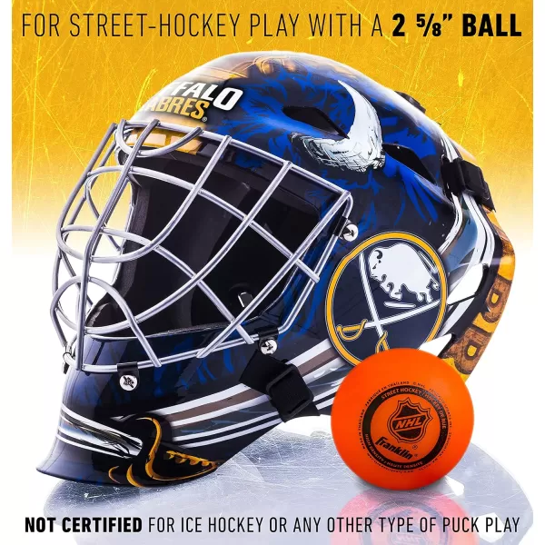 Franklin Sports Team Licensed NHL Hockey Goalie Face Mask  Goalie Mask for Kids Street Hockey  Youth NHL Team Street Hockey MasksBuffalo Sabres