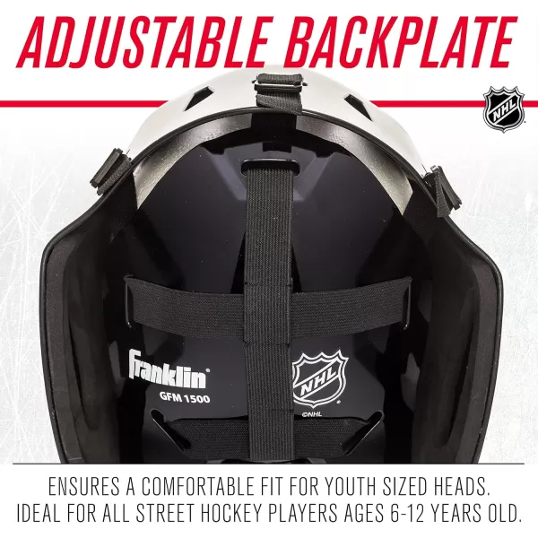 Franklin Sports Team Licensed NHL Hockey Goalie Face Mask  Goalie Mask for Kids Street Hockey  Youth NHL Team Street Hockey MasksCalgary Flames