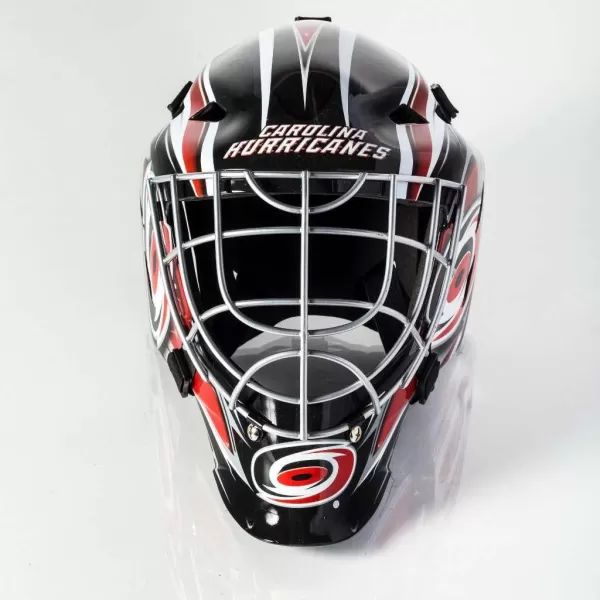 Franklin Sports Team Licensed NHL Hockey Goalie Face Mask  Goalie Mask for Kids Street Hockey  Youth NHL Team Street Hockey MasksCarolina Hurricanes