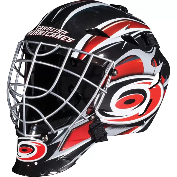Franklin Sports Team Licensed NHL Hockey Goalie Face Mask  Goalie Mask for Kids Street Hockey  Youth NHL Team Street Hockey MasksCarolina Hurricanes