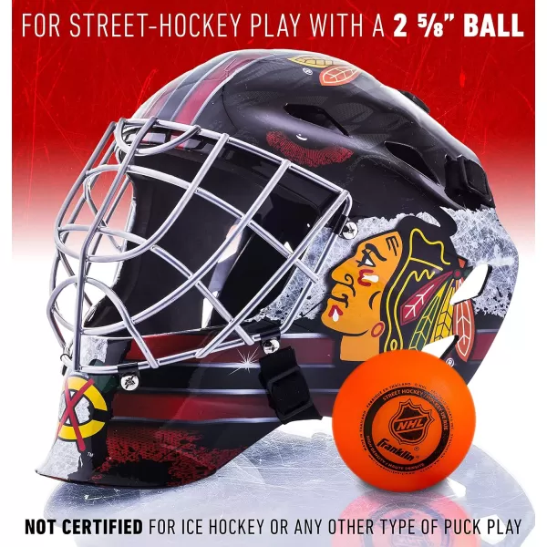 Franklin Sports Team Licensed NHL Hockey Goalie Face Mask  Goalie Mask for Kids Street Hockey  Youth NHL Team Street Hockey MasksChicago Blackhawks