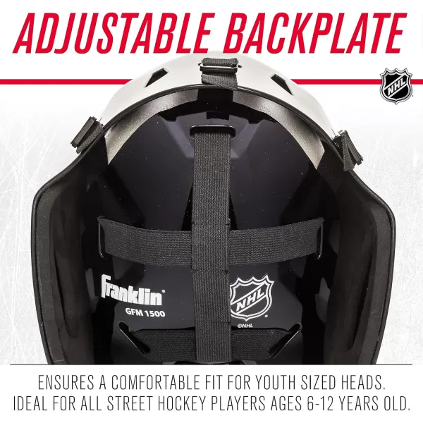 Franklin Sports Team Licensed NHL Hockey Goalie Face Mask  Goalie Mask for Kids Street Hockey  Youth NHL Team Street Hockey MasksChicago Blackhawks