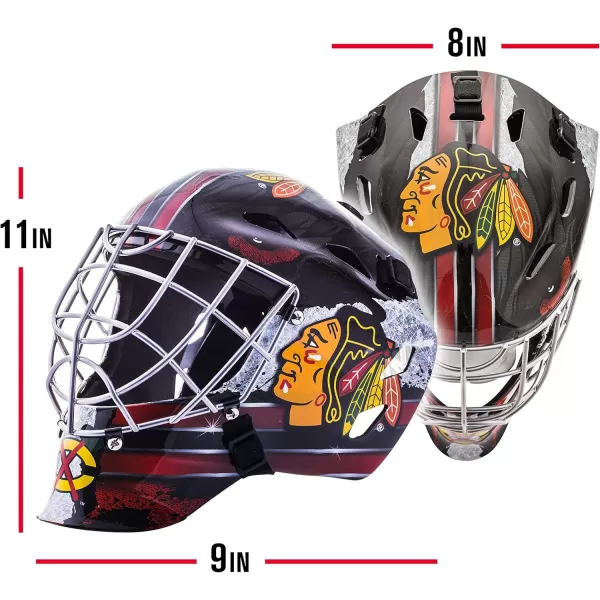 Franklin Sports Team Licensed NHL Hockey Goalie Face Mask  Goalie Mask for Kids Street Hockey  Youth NHL Team Street Hockey MasksChicago Blackhawks
