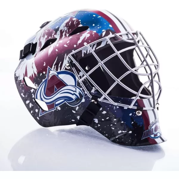 Franklin Sports Team Licensed NHL Hockey Goalie Face Mask  Goalie Mask for Kids Street Hockey  Youth NHL Team Street Hockey MasksColorado Avalanche