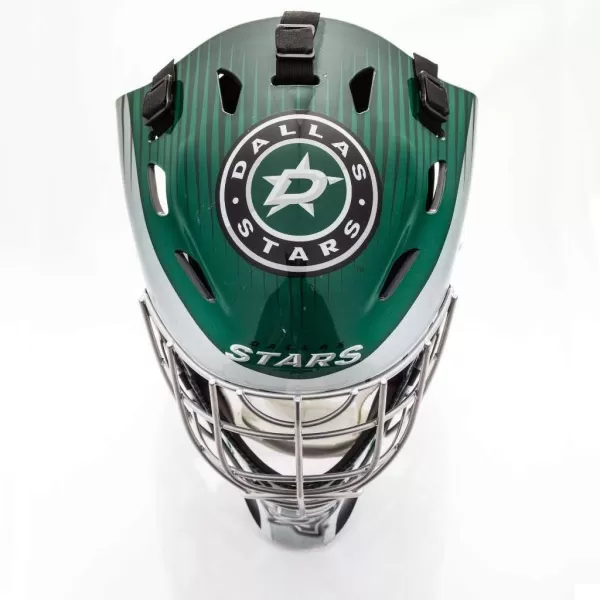 Franklin Sports Team Licensed NHL Hockey Goalie Face Mask  Goalie Mask for Kids Street Hockey  Youth NHL Team Street Hockey MasksDallas Stars
