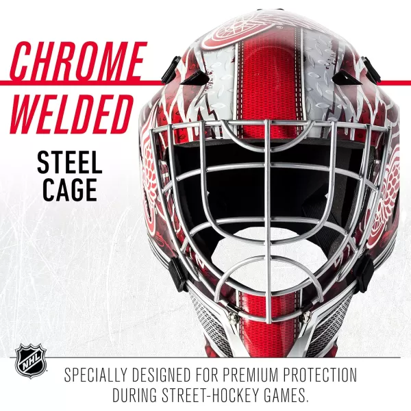 Franklin Sports Team Licensed NHL Hockey Goalie Face Mask  Goalie Mask for Kids Street Hockey  Youth NHL Team Street Hockey MasksDetroit Red Wings