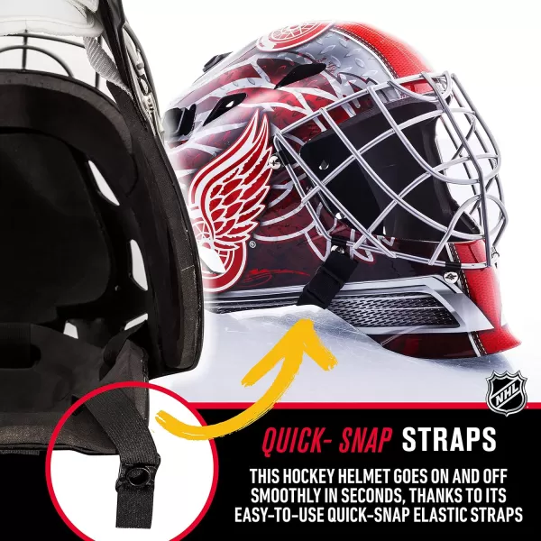 Franklin Sports Team Licensed NHL Hockey Goalie Face Mask  Goalie Mask for Kids Street Hockey  Youth NHL Team Street Hockey MasksDetroit Red Wings