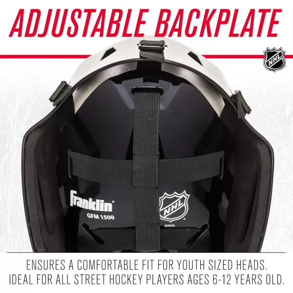 Franklin Sports Team Licensed NHL Hockey Goalie Face Mask  Goalie Mask for Kids Street Hockey  Youth NHL Team Street Hockey MasksDetroit Red Wings