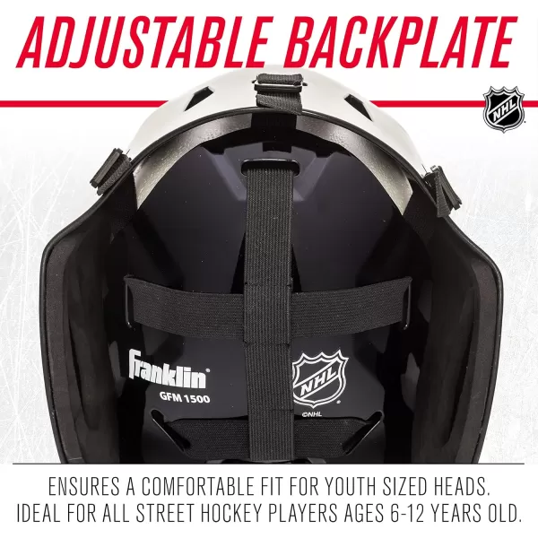 Franklin Sports Team Licensed NHL Hockey Goalie Face Mask  Goalie Mask for Kids Street Hockey  Youth NHL Team Street Hockey MasksEdmonton Oilers