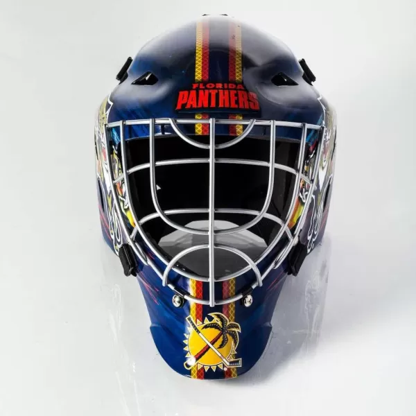 Franklin Sports Team Licensed NHL Hockey Goalie Face Mask  Goalie Mask for Kids Street Hockey  Youth NHL Team Street Hockey MasksFlorida Panthers