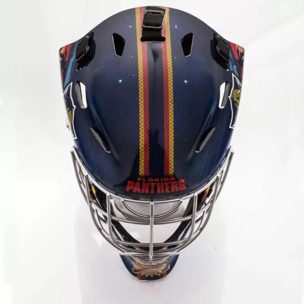 Franklin Sports Team Licensed NHL Hockey Goalie Face Mask  Goalie Mask for Kids Street Hockey  Youth NHL Team Street Hockey MasksFlorida Panthers