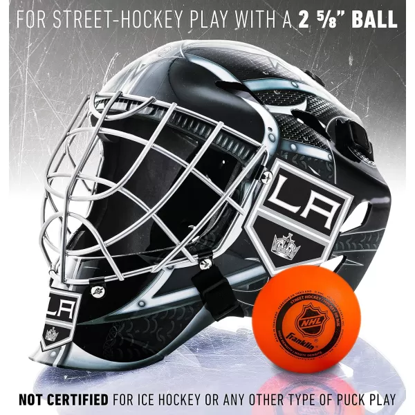 Franklin Sports Team Licensed NHL Hockey Goalie Face Mask  Goalie Mask for Kids Street Hockey  Youth NHL Team Street Hockey MasksLos Angeles Kings