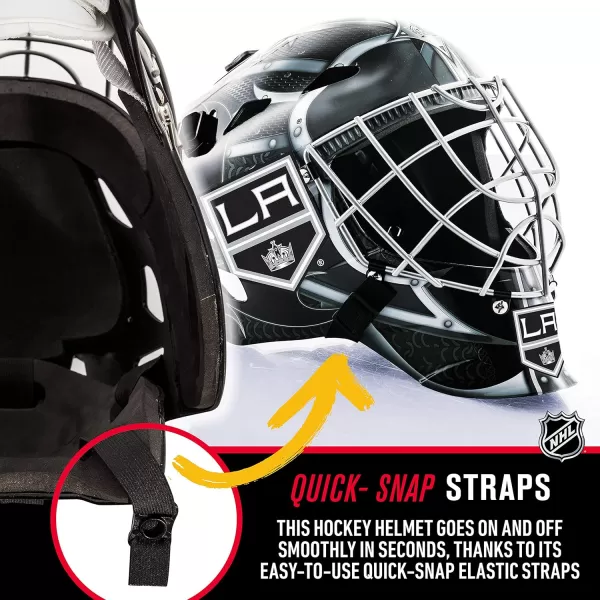 Franklin Sports Team Licensed NHL Hockey Goalie Face Mask  Goalie Mask for Kids Street Hockey  Youth NHL Team Street Hockey MasksLos Angeles Kings