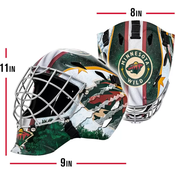 Franklin Sports Team Licensed NHL Hockey Goalie Face Mask  Goalie Mask for Kids Street Hockey  Youth NHL Team Street Hockey MasksMinnesota Wild