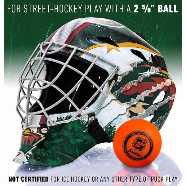 Franklin Sports Team Licensed NHL Hockey Goalie Face Mask  Goalie Mask for Kids Street Hockey  Youth NHL Team Street Hockey MasksMinnesota Wild