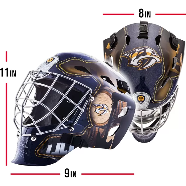 Franklin Sports Team Licensed NHL Hockey Goalie Face Mask  Goalie Mask for Kids Street Hockey  Youth NHL Team Street Hockey MasksNashville Predators