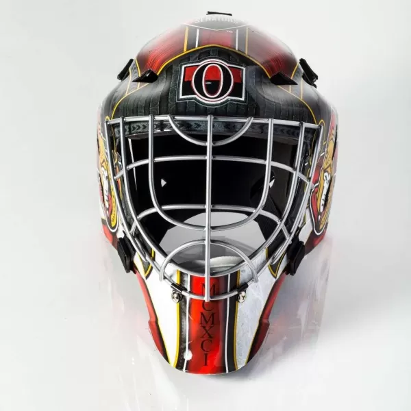 Franklin Sports Team Licensed NHL Hockey Goalie Face Mask  Goalie Mask for Kids Street Hockey  Youth NHL Team Street Hockey MasksOttawa Senators