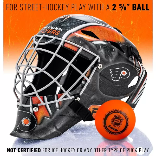 Franklin Sports Team Licensed NHL Hockey Goalie Face Mask  Goalie Mask for Kids Street Hockey  Youth NHL Team Street Hockey MasksPhiladelphia Flyers