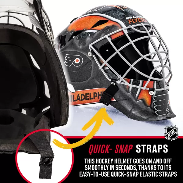 Franklin Sports Team Licensed NHL Hockey Goalie Face Mask  Goalie Mask for Kids Street Hockey  Youth NHL Team Street Hockey MasksPhiladelphia Flyers