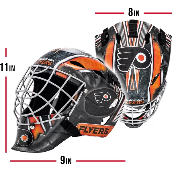 Franklin Sports Team Licensed NHL Hockey Goalie Face Mask  Goalie Mask for Kids Street Hockey  Youth NHL Team Street Hockey MasksPhiladelphia Flyers