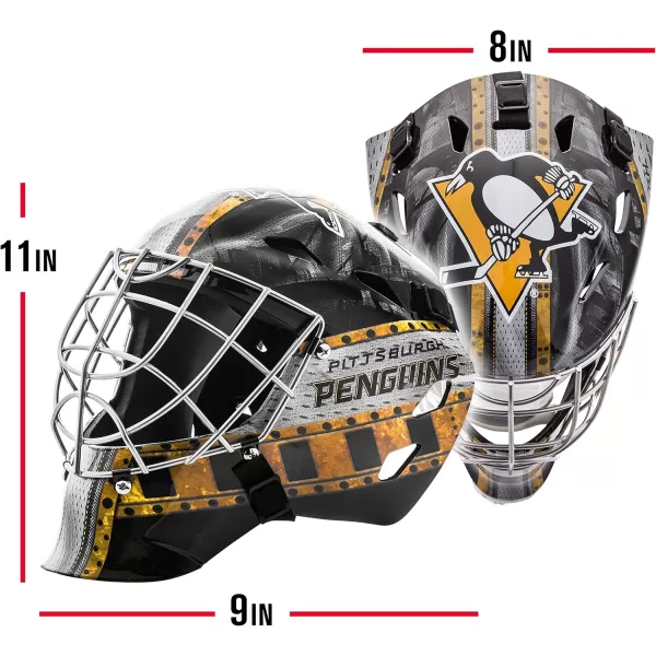 Franklin Sports Team Licensed NHL Hockey Goalie Face Mask  Goalie Mask for Kids Street Hockey  Youth NHL Team Street Hockey MasksPittsburgh Penguins