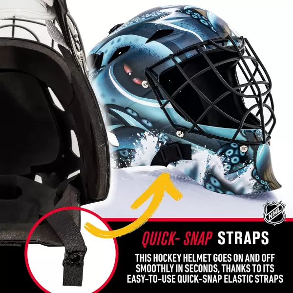 Franklin Sports Team Licensed NHL Hockey Goalie Face Mask  Goalie Mask for Kids Street Hockey  Youth NHL Team Street Hockey MasksSeattle Kraken