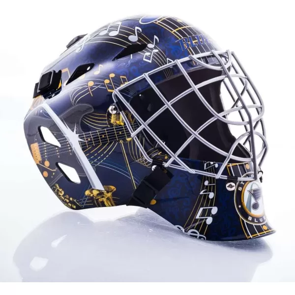 Franklin Sports Team Licensed NHL Hockey Goalie Face Mask  Goalie Mask for Kids Street Hockey  Youth NHL Team Street Hockey MasksSt Louis Blues