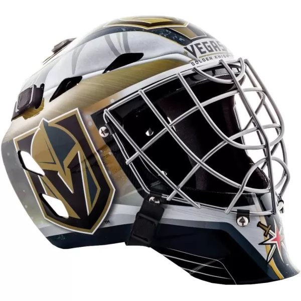 Franklin Sports Team Licensed NHL Hockey Goalie Face Mask  Goalie Mask for Kids Street Hockey  Youth NHL Team Street Hockey MasksVegas Golden Knights