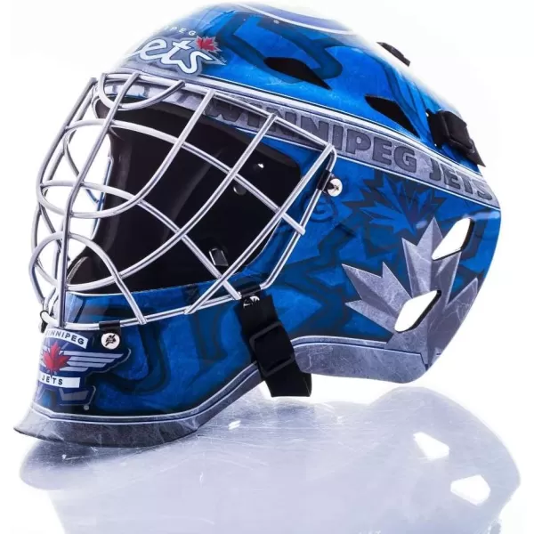 Franklin Sports Team Licensed NHL Hockey Goalie Face Mask  Goalie Mask for Kids Street Hockey  Youth NHL Team Street Hockey MasksWinnipeg Jets