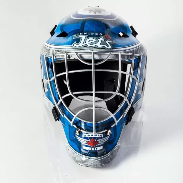 Franklin Sports Team Licensed NHL Hockey Goalie Face Mask  Goalie Mask for Kids Street Hockey  Youth NHL Team Street Hockey MasksWinnipeg Jets