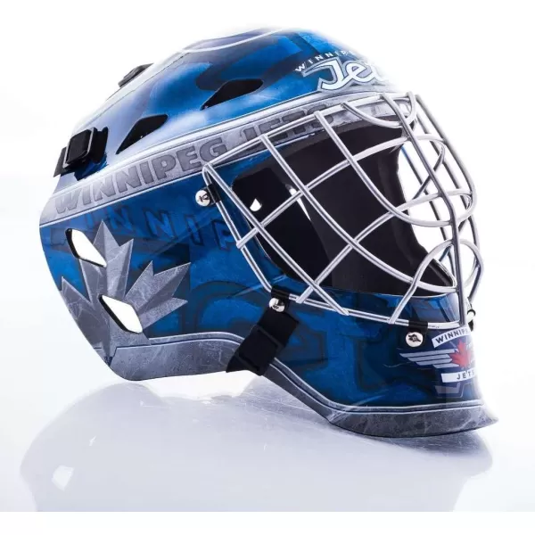 Franklin Sports Team Licensed NHL Hockey Goalie Face Mask  Goalie Mask for Kids Street Hockey  Youth NHL Team Street Hockey MasksWinnipeg Jets