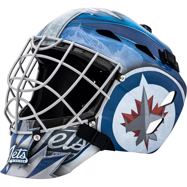 Franklin Sports Team Licensed NHL Hockey Goalie Face Mask  Goalie Mask for Kids Street Hockey  Youth NHL Team Street Hockey MasksWinnipeg Jets