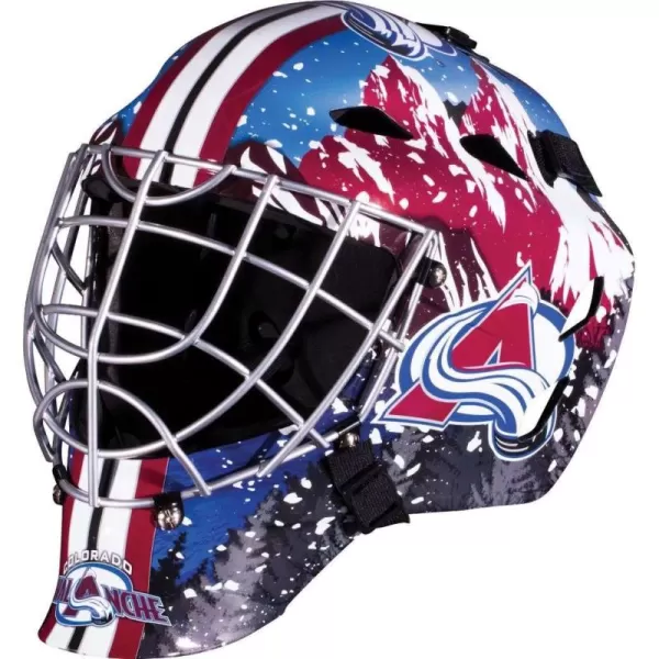 Franklin Sports Team Licensed NHL Hockey Goalie Face Mask  Goalie Mask for Kids Street Hockey  Youth NHL Team Street Hockey MasksColorado Avalanche
