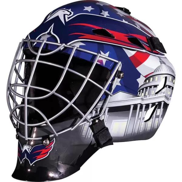 Franklin Sports Team Licensed NHL Hockey Goalie Face Mask  Goalie Mask for Kids Street Hockey  Youth NHL Team Street Hockey MasksWashington Capitals