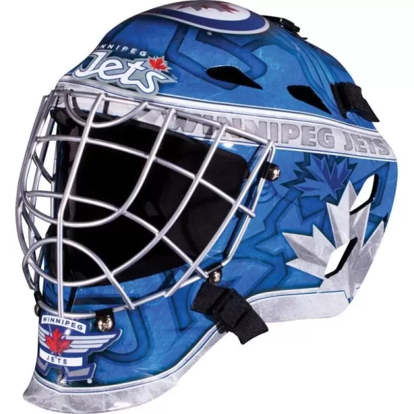 Franklin Sports Team Licensed NHL Hockey Goalie Face Mask  Goalie Mask for Kids Street Hockey  Youth NHL Team Street Hockey MasksWinnipeg Jets