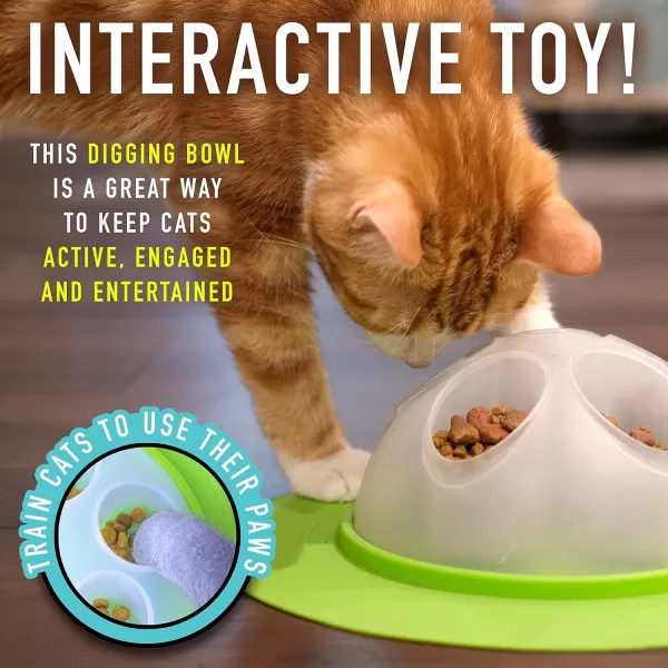 Franklin Pet Supply Interactive Cat Digging Slow Feeder Bowl  Toy Cat Bowl for Treats  Food  Scratching Bowl Slow Feeder  Interactive Toy  Slow Feeder Bowl for Cats  KittensCat Bowl