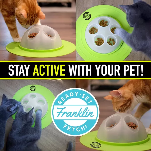 Franklin Pet Supply Interactive Cat Digging Slow Feeder Bowl  Toy Cat Bowl for Treats  Food  Scratching Bowl Slow Feeder  Interactive Toy  Slow Feeder Bowl for Cats  KittensCat Bowl