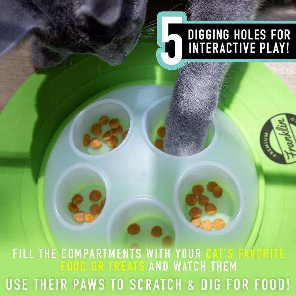 Franklin Pet Supply Interactive Cat Digging Slow Feeder Bowl  Toy Cat Bowl for Treats  Food  Scratching Bowl Slow Feeder  Interactive Toy  Slow Feeder Bowl for Cats  KittensCat Bowl