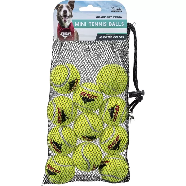 Franklin Pet Supply Squeaky Dog Tennis Balls  Ready Set Fetch Dog Toy Tennis Balls with Squeaker  Perfect Pet Toy Fetch Ball for Small Medium  Large Dogs  3 PackPack of 12